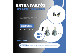 H7 LED+extra tartós T10 LED csomag